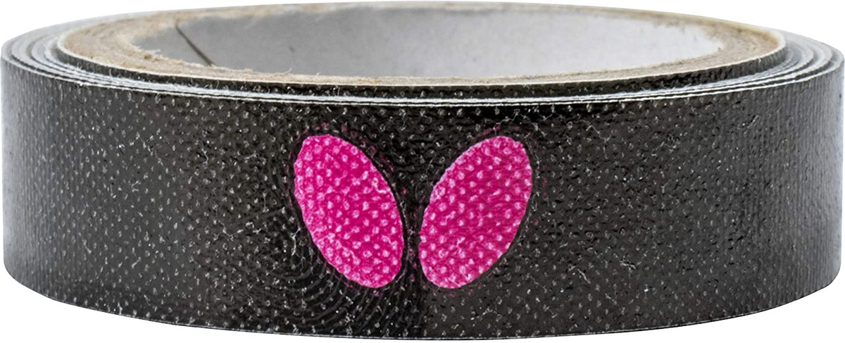 Side Tape Butterfly Black/Magenta 6mm: Butterfly Logo Side of Roll